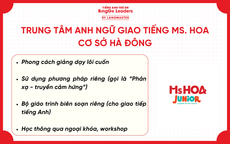 Trung tâm tiếng Anh tại Hà Đông Hà Nội Ms. Hoa