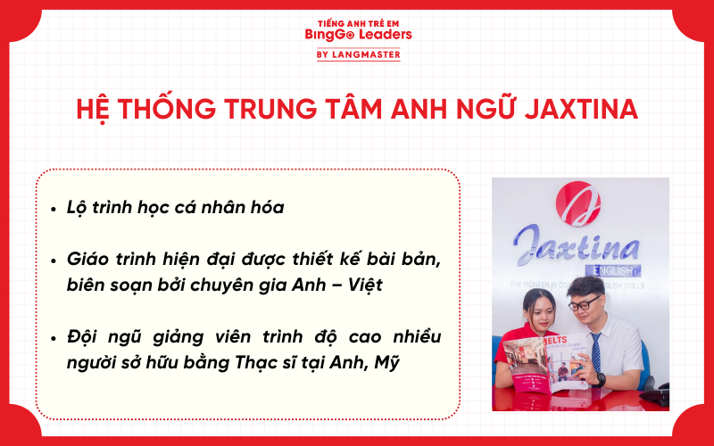 Trung tâm tiếng Anh tại Hà Đông Hà Nội Jaxtina