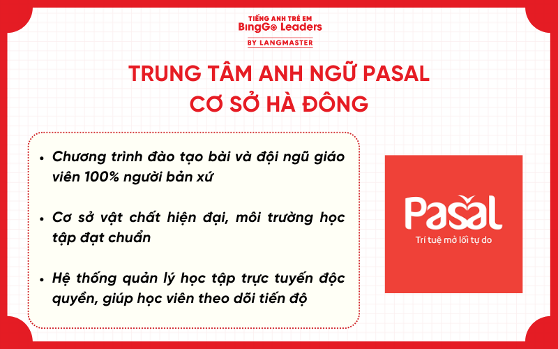 Trung tâm tiếng Anh tại Hà Đông Hà Nội Pasal