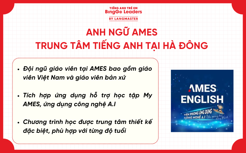 Trung tâm tiếng Anh tại Hà Đông Hà Nội AMES