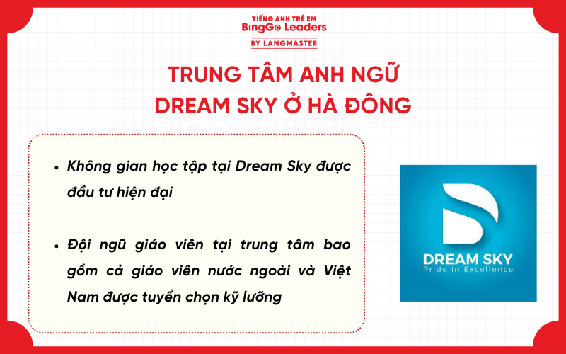 Trung tâm tiếng Anh tại Hà Đông Hà Nội Dream Sky