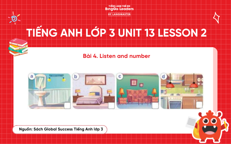Bài tập số 4 tiếng Anh lớp 3 Unit 13 Lesson 2 Global Success