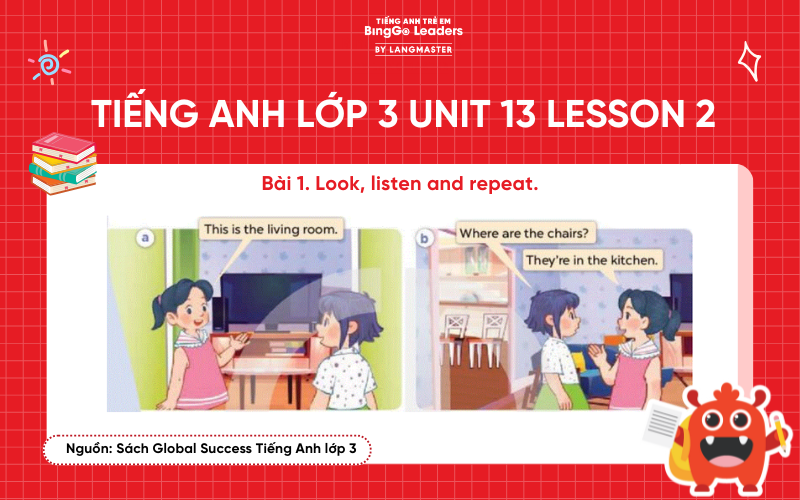 Bài tập số 1 tiếng Anh lớp 3 Unit 13 Lesson 2 Global Success