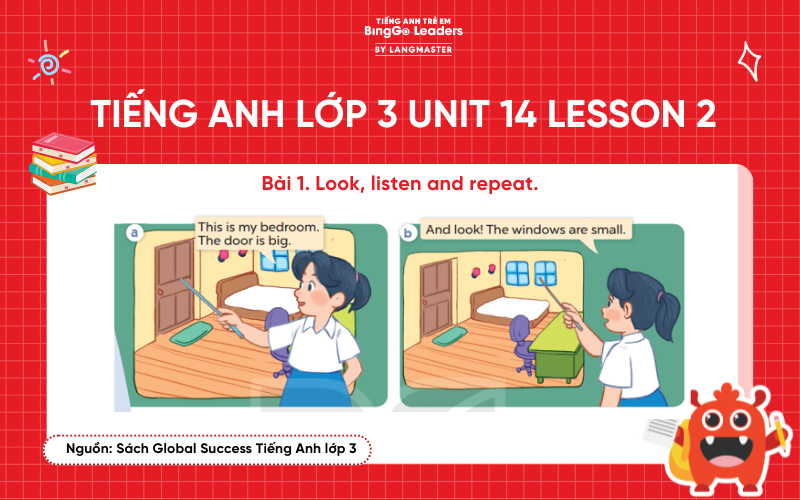 Bài tập số 1 tiếng Anh lớp 3 Unit 14 Lesson 2 Global Success