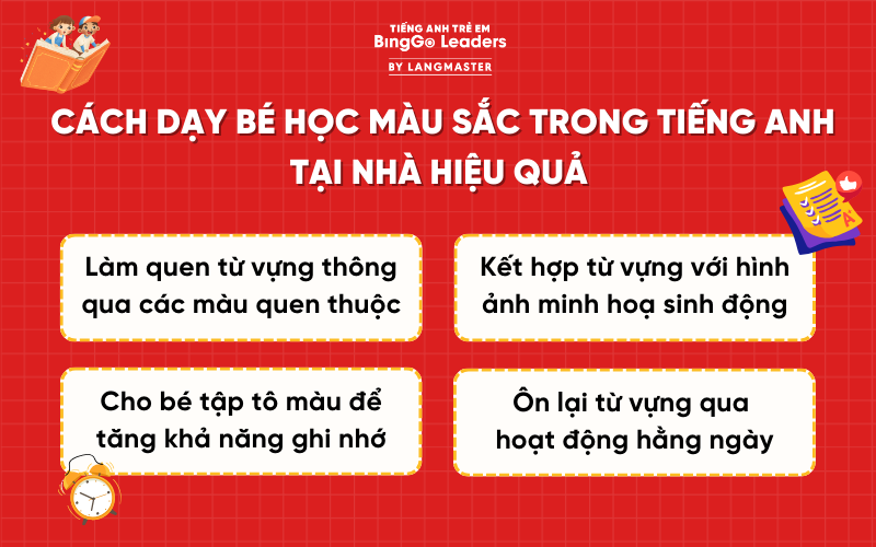 Cách dạy bé học tiếng Anh thông qua màu sắc