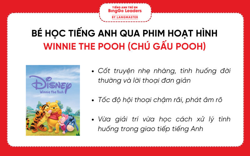 Bé học tiếng Anh qua phim hoạt hình Winnie the pooh