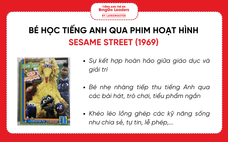 Bé học tiếng Anh qua loạt chương trình Sesame Streer