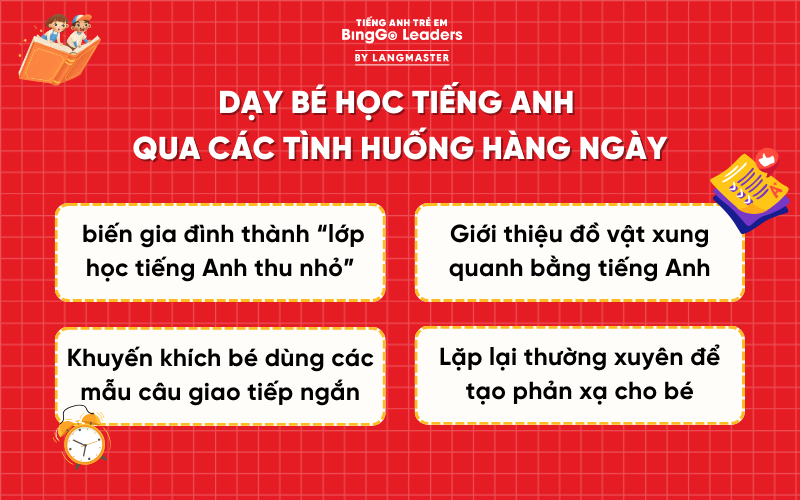 Lồng ghép tiếng Anh vào các hoạt động thường ngày cho bé