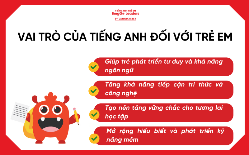 Vai trò của tiếng Anh đối với trẻ em