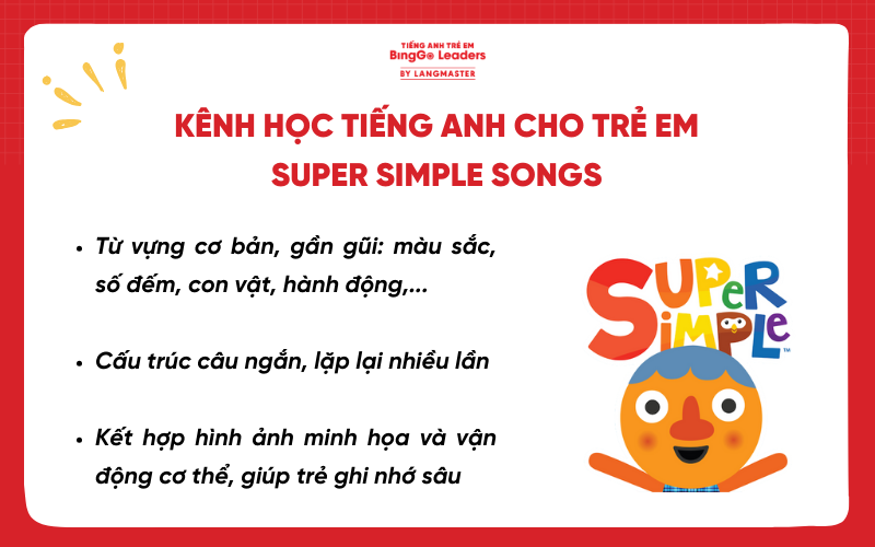 Chương trình học tiếng Anh cho bé Super Simple Songs