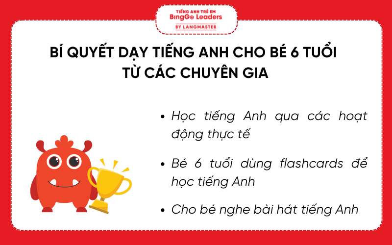 Bí quyết dạy tiếng Anh cho bé 6 tuổi từ các chuyên gia