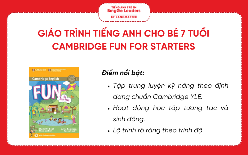 Giáo trình tiếng Anh cho bé 7 tuổi Cambridge Fun for Starters