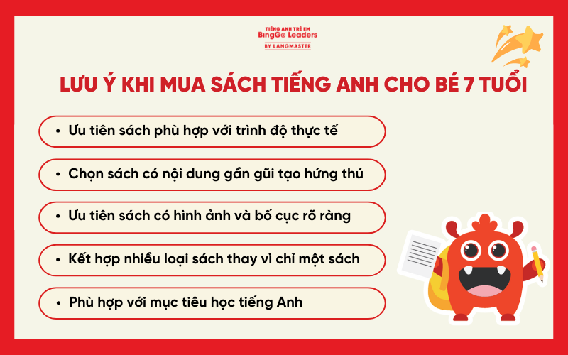 Lưu ý khi chọn sách cho bé 7 tuổi