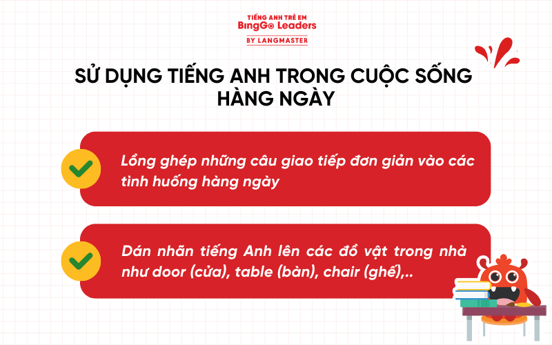 Lồng ghép tiếng Anh vào cuộc sống hàng ngày