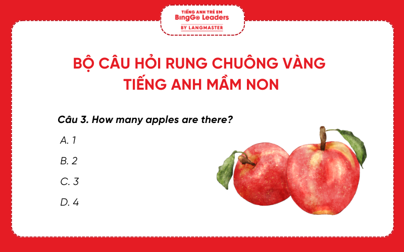 Câu hỏi cuộc thi Rung chuông vàng tiếng Anh mầm non