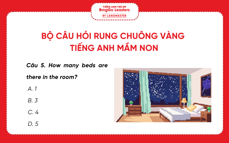 Câu hỏi cuộc thi Rung chuông vàng tiếng Anh mầm non