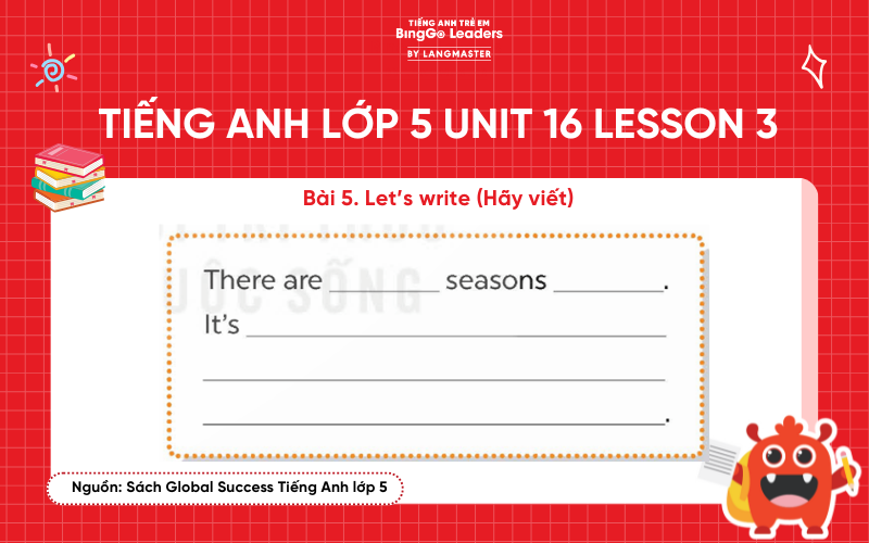 Bài tập tiếng Anh lớp 5 Unit 16 Lesson 3