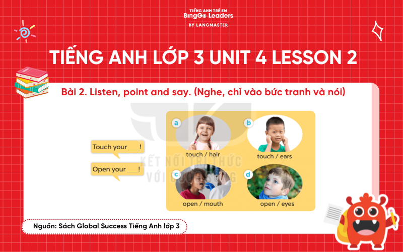 Bài tập tiếng Anh lớp 3 Unit 4 Lesson 2