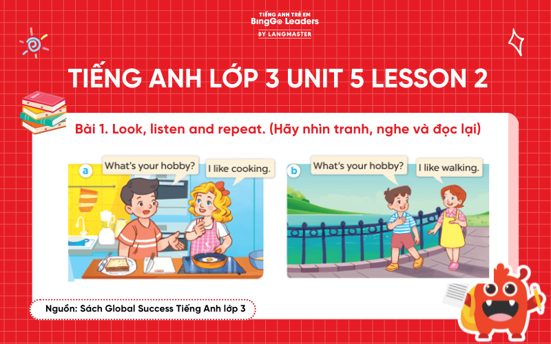 Bài tập tiếng Anh lớp 3 Unit 5 Lesson 2