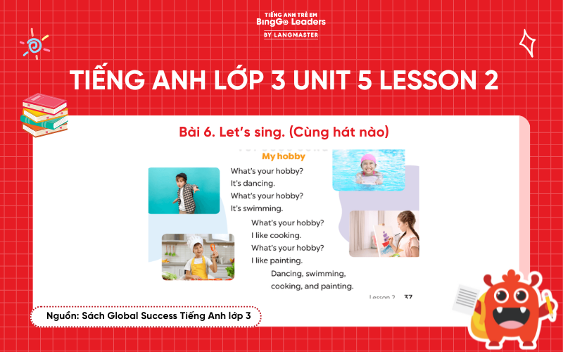 Bài tập tiếng Anh lớp 3 Unit 5 Lesson 2