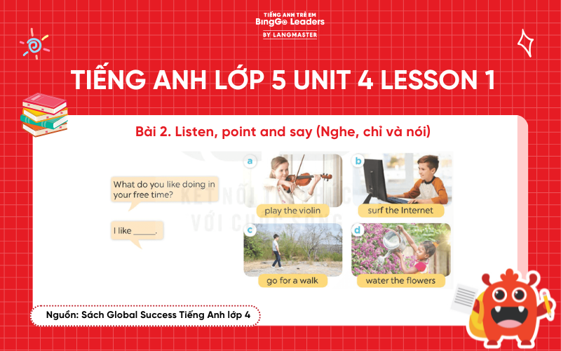 Bài tập chương trình tiếng Anh lớp 5 Unit 4 Lesson 3 SGK Global Success