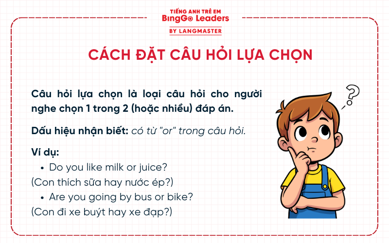 Cách đặt câu hỏi lựa chọn