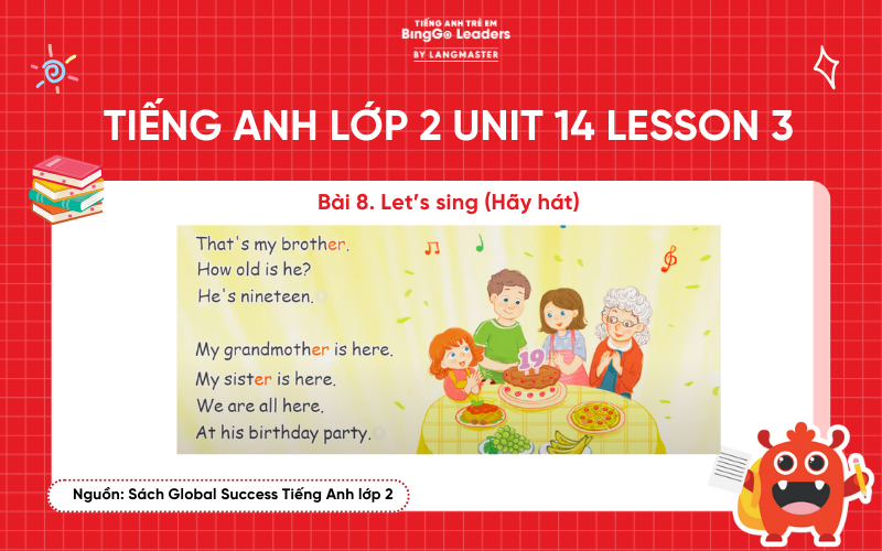 Bài tập tiếng Anh lớp 2 Unit 14 sách Global Success