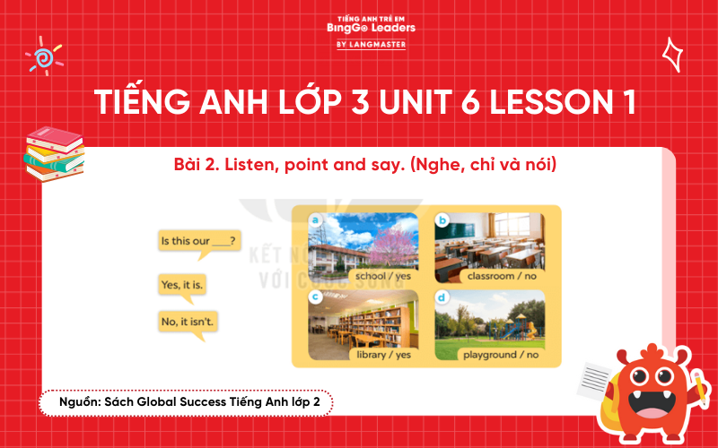 Bài tập tiếng Anh lớp 3 Unit 6 Lesson 1 sách Global Success