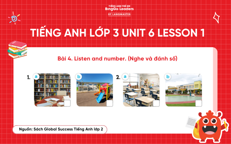 Bài tập tiếng Anh lớp 3 Unit 6 Lesson 1 sách Global Success
