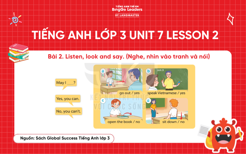 Bài tập tiếng Anh lớp 3 Unit 7 Lesson 2 sách Global Success