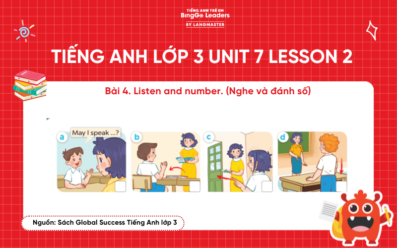 Bài tập tiếng Anh lớp 3 Unit 7 Lesson 2 sách Global Success