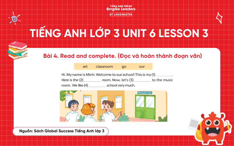 Bài tập tiếng Anh lớp 3 Unit 6 Lesson 3 sách Global Success