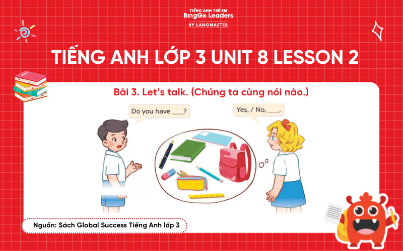 Bài tập tiếng Anh lớp 3 Unit 8 Lesson 2 sách Global Success