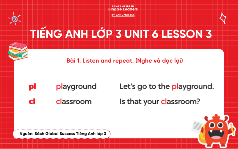 Bài tập tiếng Anh lớp 3 Unit 6 Lesson 3 sách Global Success