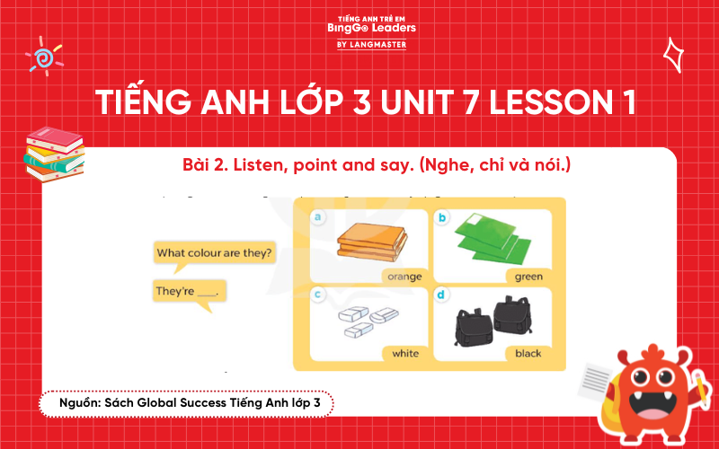 Bài tập tiếng Anh lớp 3 Unit 9 Lesson 2 Global Success