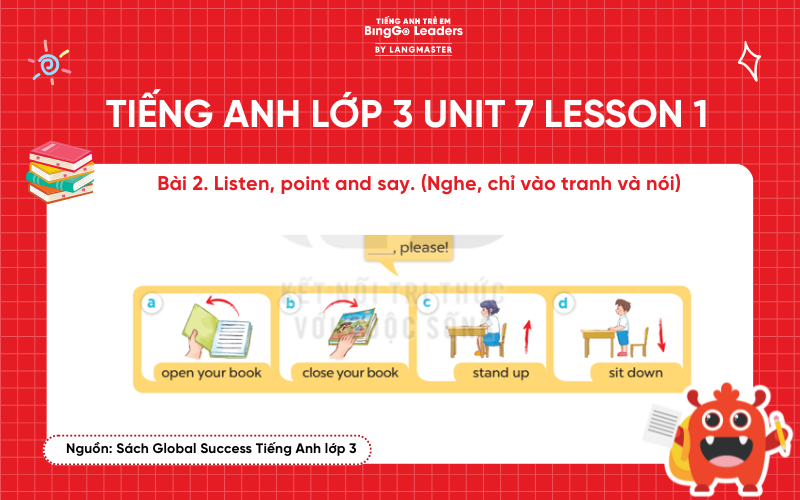 Bài tập tiếng Anh lớp 3 Unit 7 Lesson 1 sách Global Success
