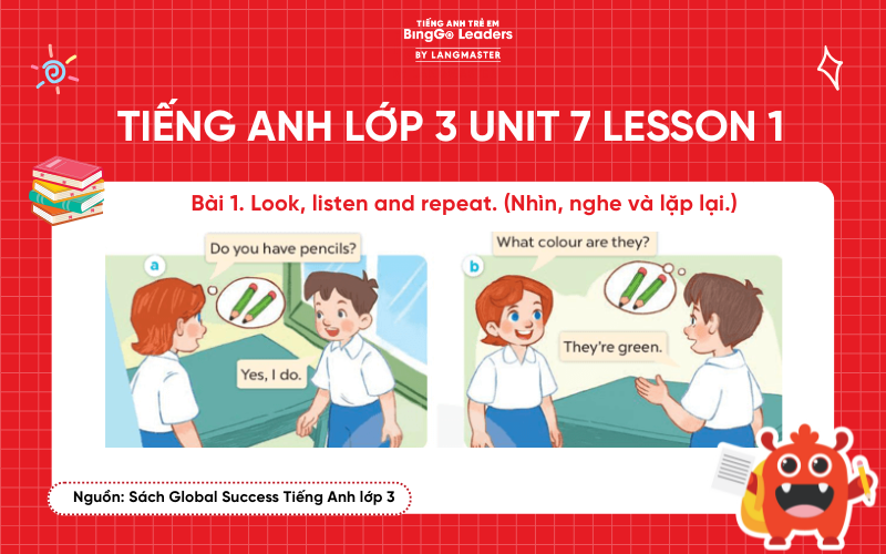 Bài tập tiếng Anh lớp 3 Unit 9 Lesson 2 Global Succes