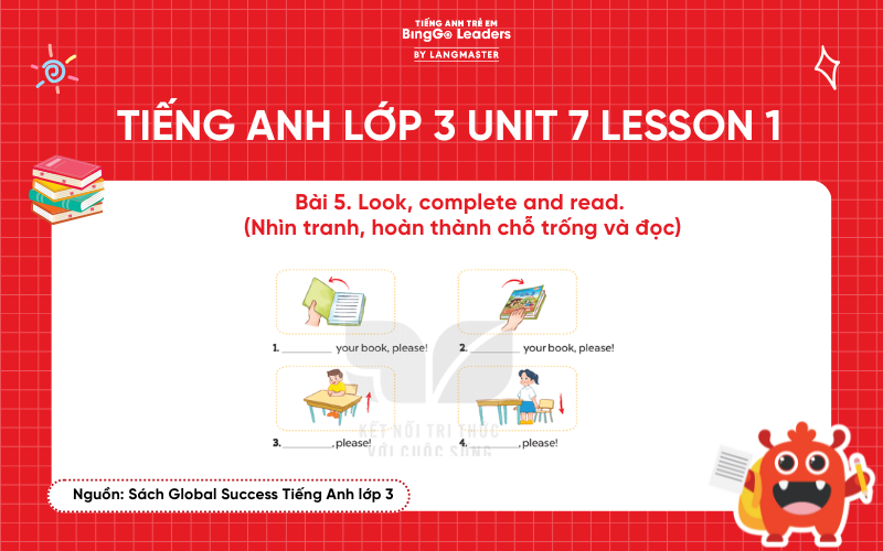 Bài tập tiếng Anh lớp 3 Unit 7 Lesson 1 sách Global Success