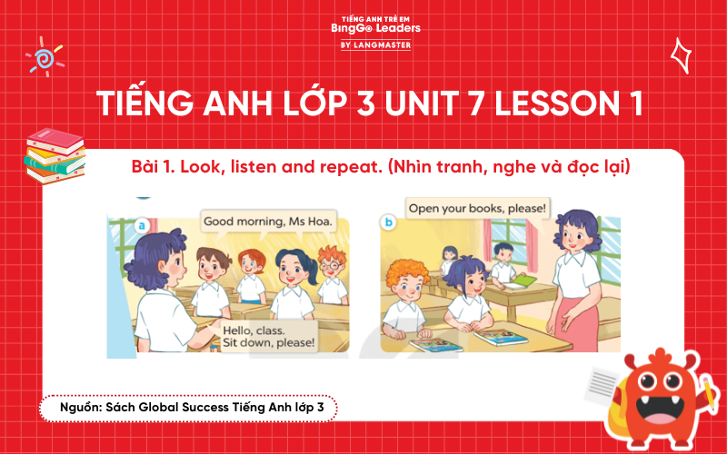 Bài tập tiếng Anh lớp 3 Unit 7 Lesson `