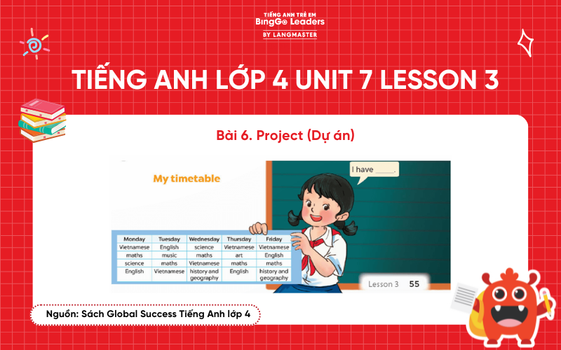 Bài tập tiếng Anh lớp 4 Unit 7 Lesson 3 sách Global Success