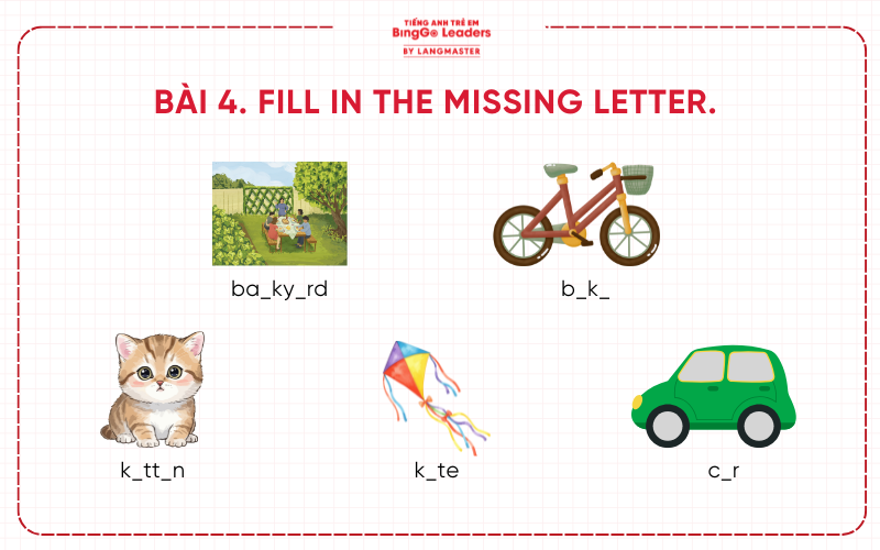 Bài tập số 4 tiếng Anh lớp 2 Global Success