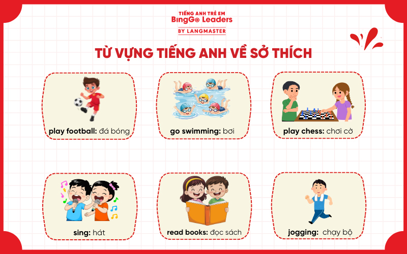 Từ vựng tiếng Anh giao tiếp cho trẻ em chủ đề sở thích