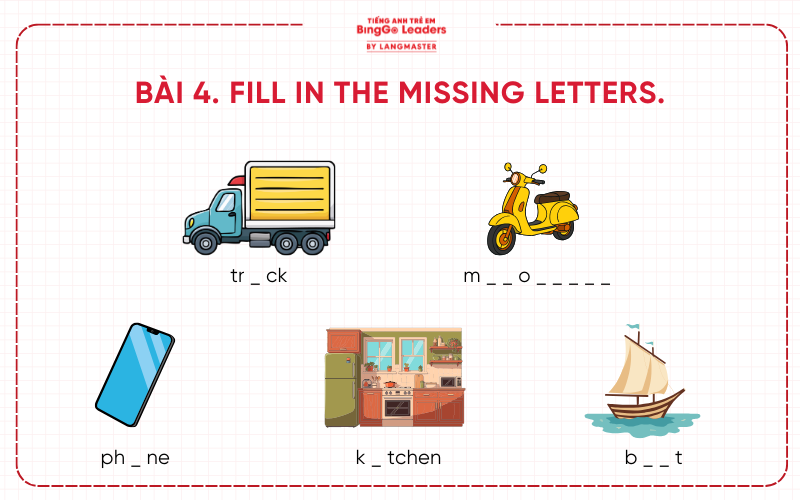 Bài tập bổ trợ tiếng Anh lớp 2 Family and Friends cho bé