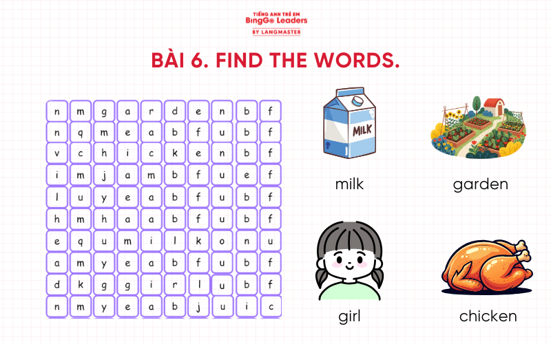 Bài tập tiếng Anh lớp 1 Global Success cho bé ôn tập tại nhà