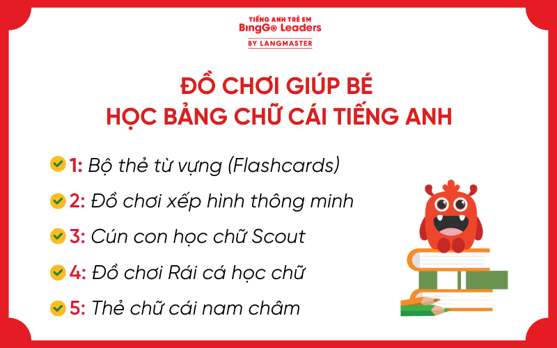 Đồ chơi giúp bé học bảng chữ cái tiếng Anh