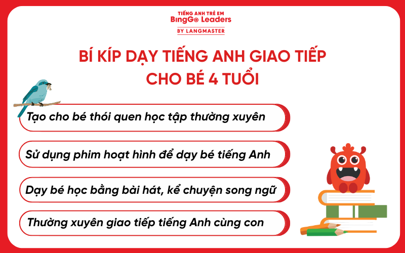 Bí kíp dạy tiếng Anh giao tiếp cho bé 4 tuổi