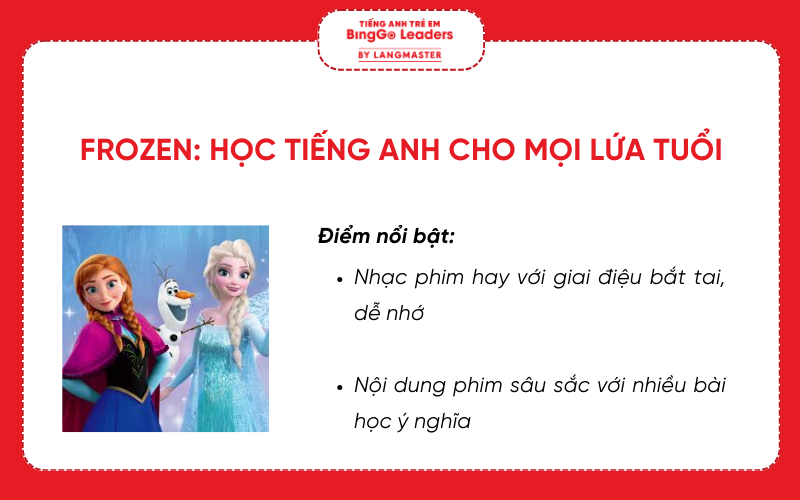 Bé học tiếng Anh qua phim hoạt hình song ngữ Frozen