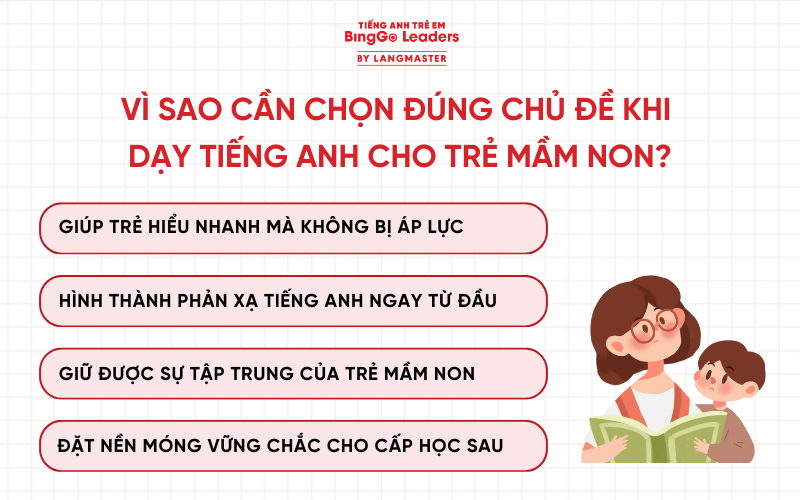 Lý do chọn chủ đề dạy tiếng Anh cho trẻ mầm non