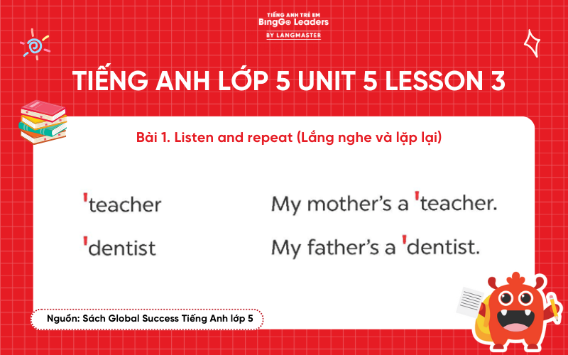 Bài tập tiếng Anh lớp 5 Unit 5 Lesson 3