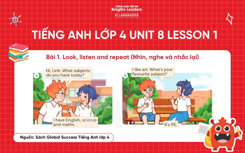 Bài tập tiếng Anh lớp 4 Unit 8 Lesson 1 sách Global Success